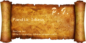 Pandia Iduna névjegykártya